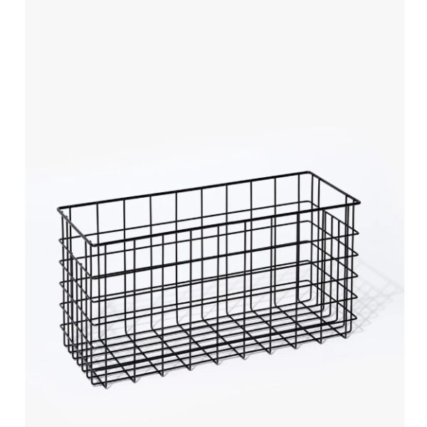 Black Slim Wire Storage Basket
